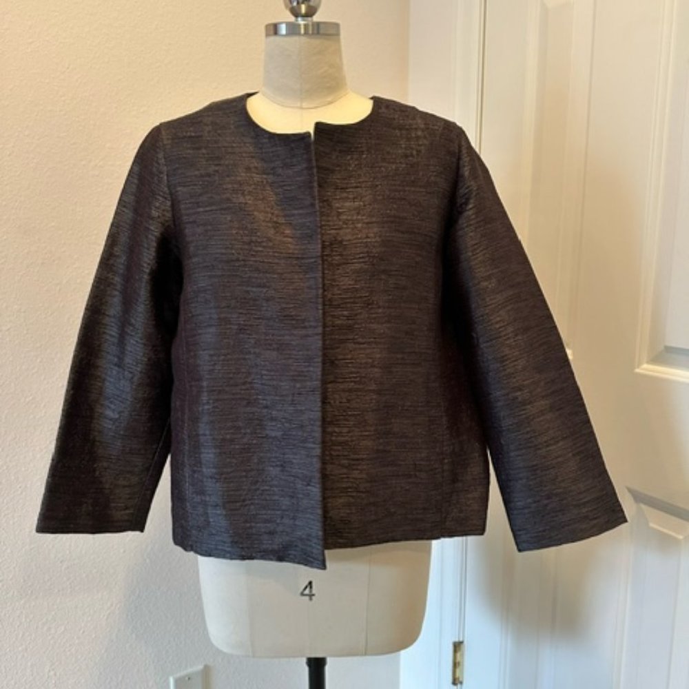 Holiday Glam! Pristine Eileen Fisher Silk Jacket